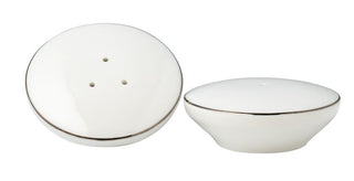 Bricard Canet Dinnerware Set | White and Silver, 27 Pieces