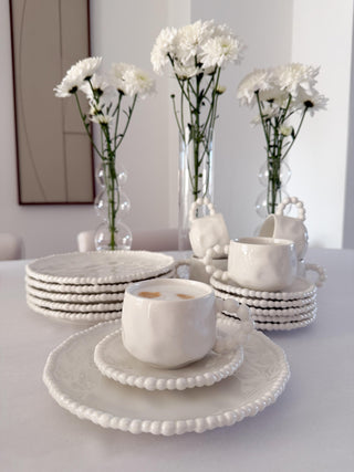 Pearly Weiss 6er Kaffeetassen Set
