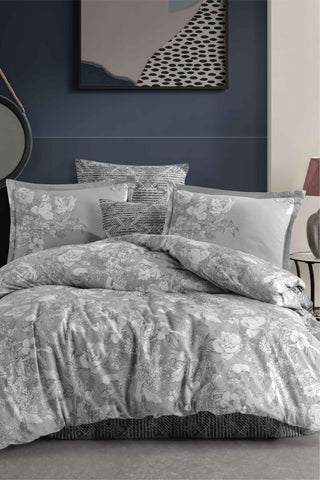 Destin grau Bettwäsche Set 4 tlg. 100% Baumwolle 200x220cm