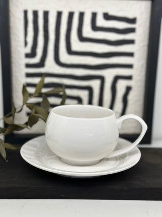 Malta Kaffeetassen 6er Set Weiß