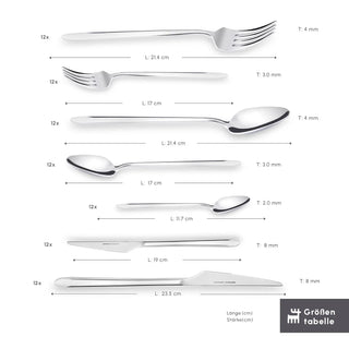 Karaca Stark 84 teilig 12 Personen 316+ Premium-Besteck-Set