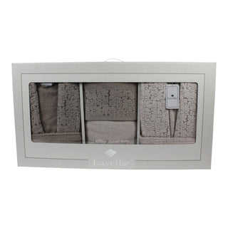 Vera Bademantel Set 6 teilig -Taupe/Beige