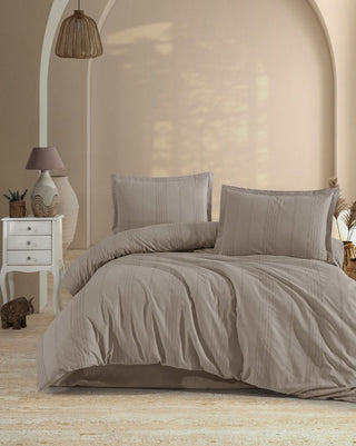Tayla Taupe Bettwäsche Set 4 tlg. 200x220cm