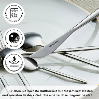 Karaca Mild 84-teilig 316+ Premium Besteckset für 12 Personen