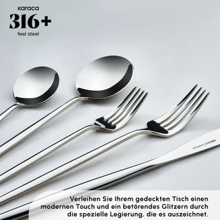 Karaca Mild 84-teilig 316+ Premium Besteckset für 12 Personen