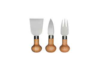 Nature Käsemesser mit Eichengriffen 3er-Set
