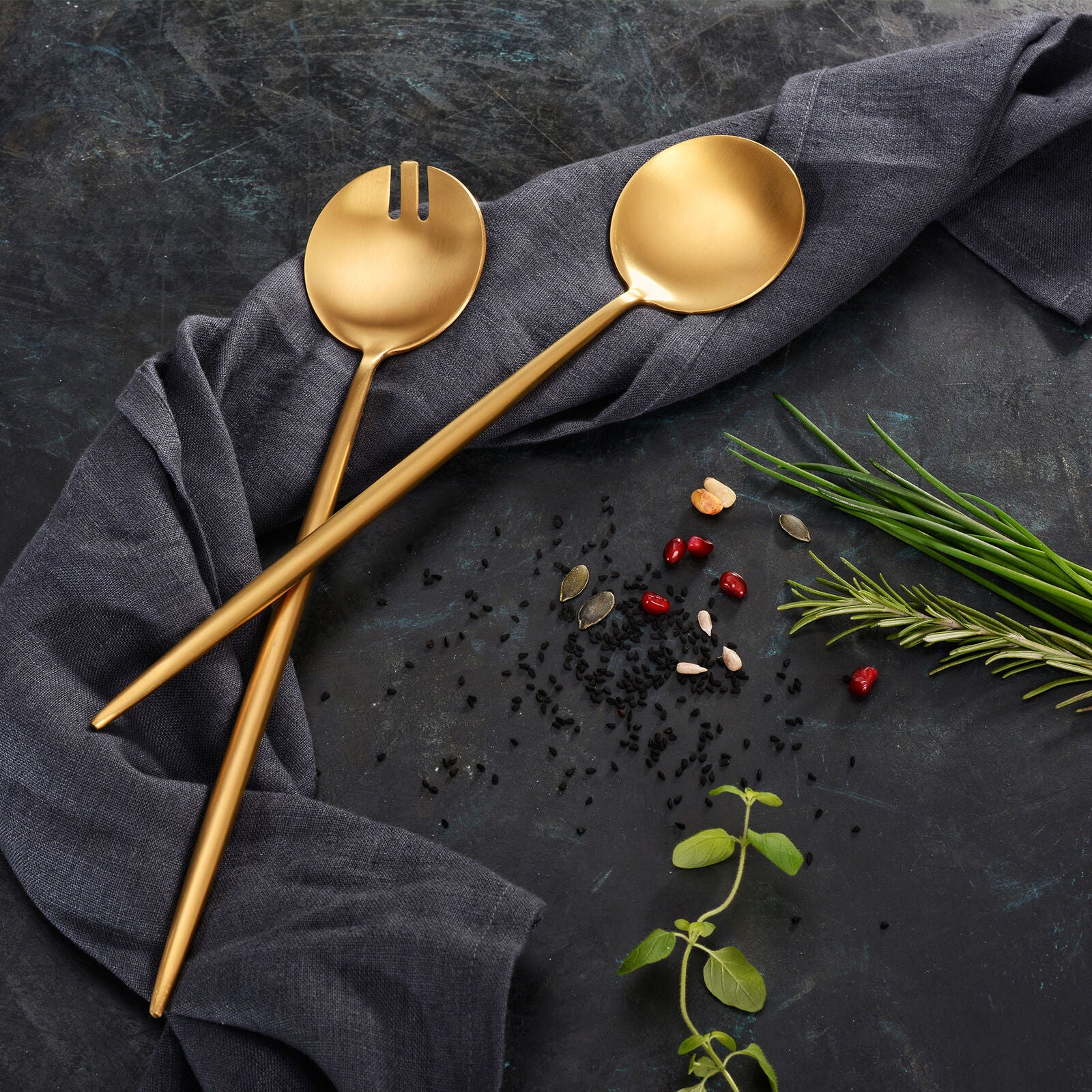 Salatbesteck Provence Gold matt – Emirtex Home