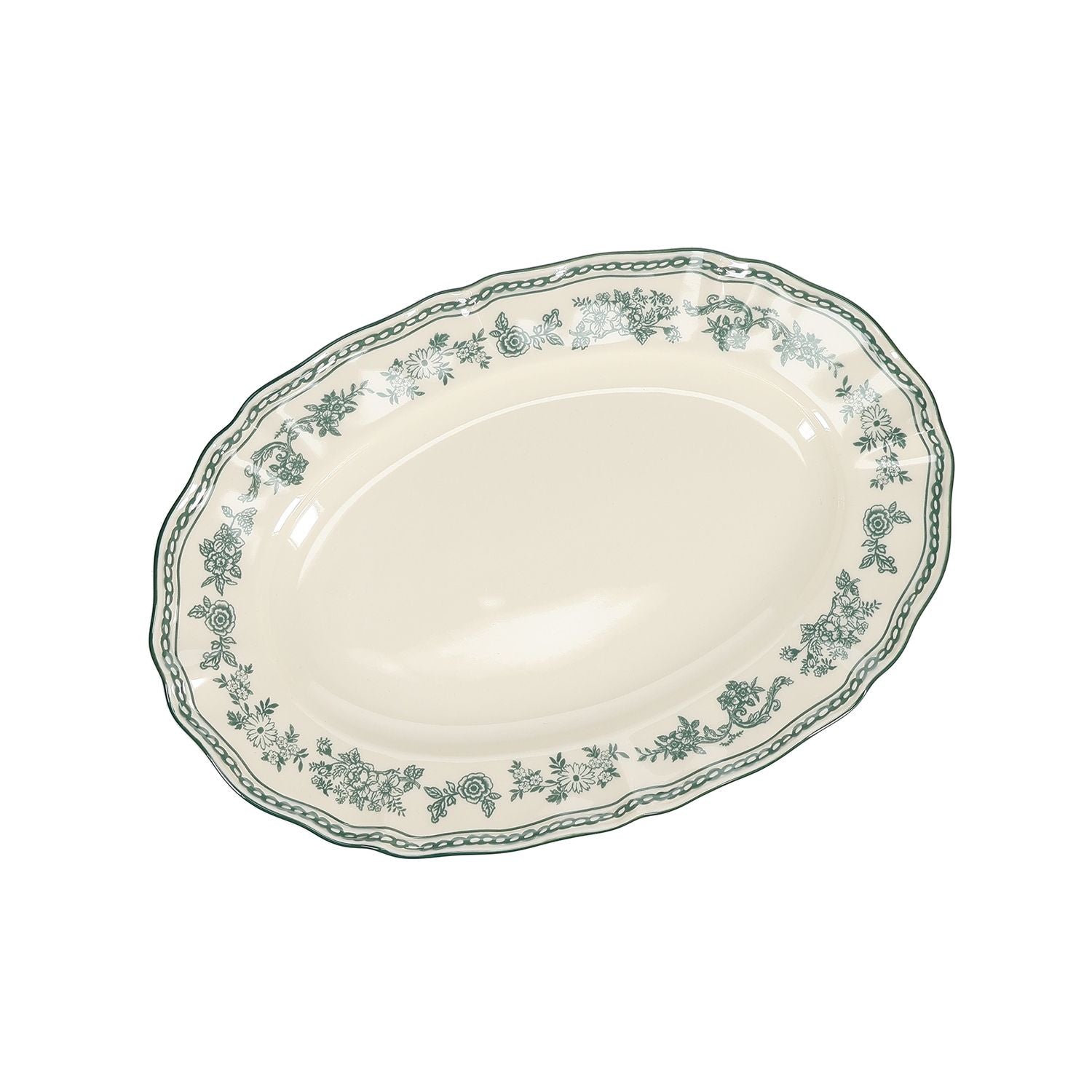 Servierschale 32,5cm oval grün Cyril – Emirtex Home
