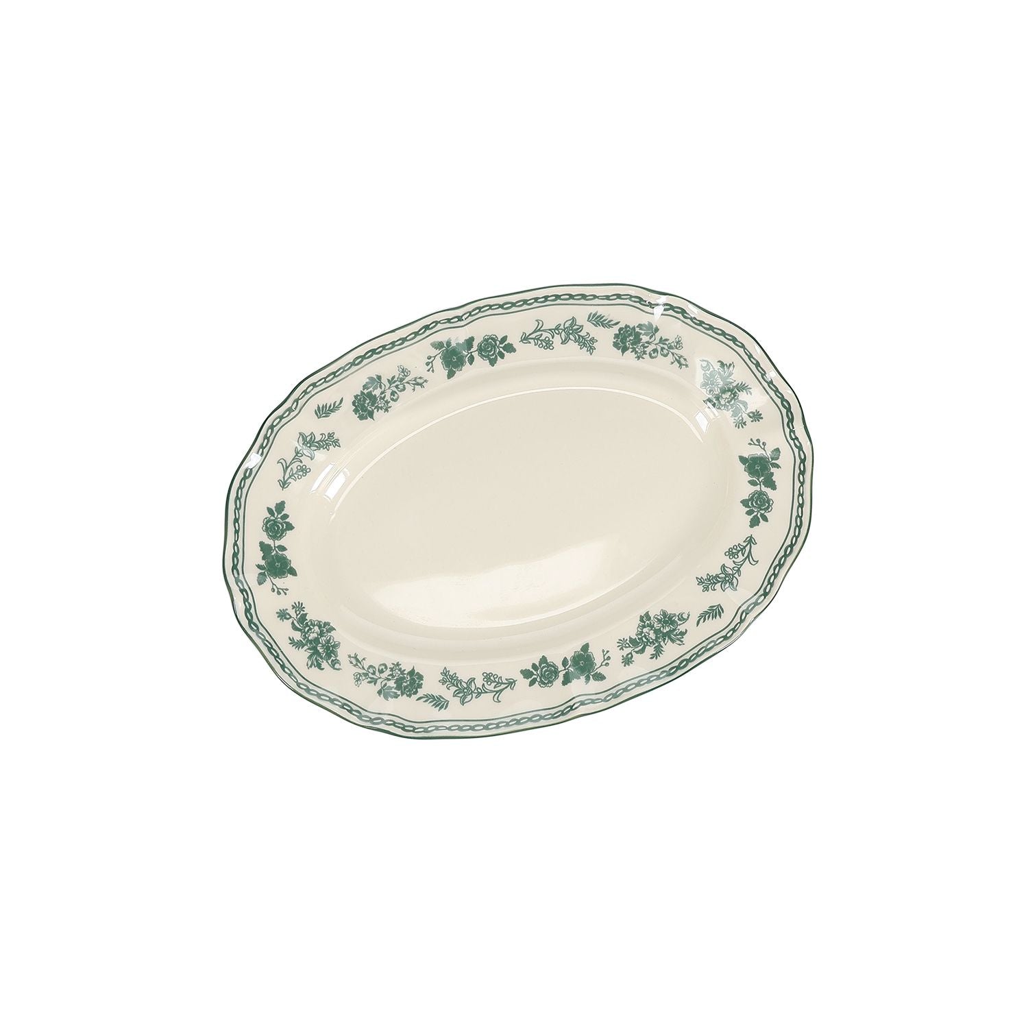 Servierschale 25,5x18cm oval grün Cyril – Emirtex Home
