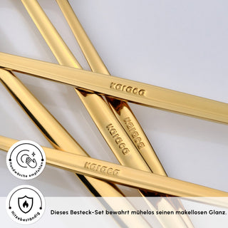 Karaca Orion Parlak Altın Renkli 6 Kişilik Çatal Bıçak Takımı, 30 Parça