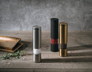 XL Salzmühle Pfeffermühle Space H28,5 cm silber