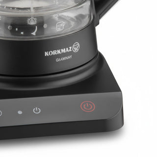 Korkmaz Prosense Elektrischer Teekocher Glas Digitaldisplay 0,8 Liter 1,8 Liter