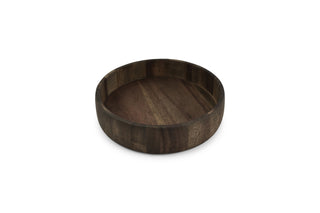 Rural Schale 28xH6,5cm dark Holz rund