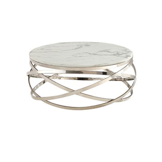 Trento silber Couchtisch Marble design 100 cm