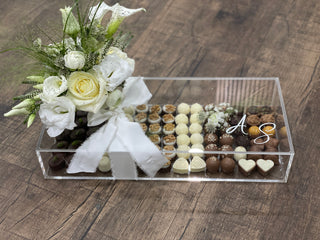 Premium Acryl Box mit Deckel L 45x20x 8 cm