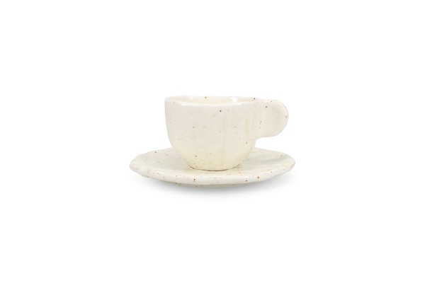 Vita Kaffeetasse mit Unterteller Beige